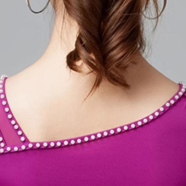 Aライン フレアースカート ケープスリーブデザインドレス ds0193