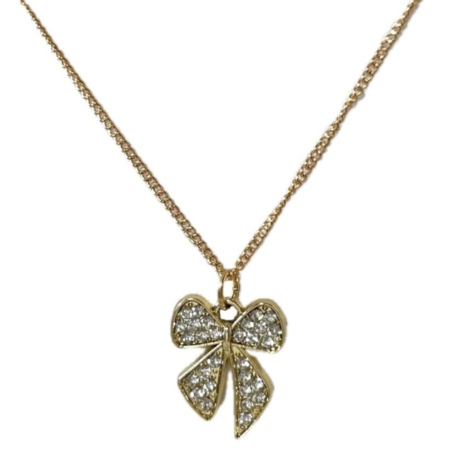 gold ribbon necklace