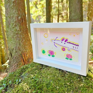 紫龍さまときらめきの蓮の花の開運アート