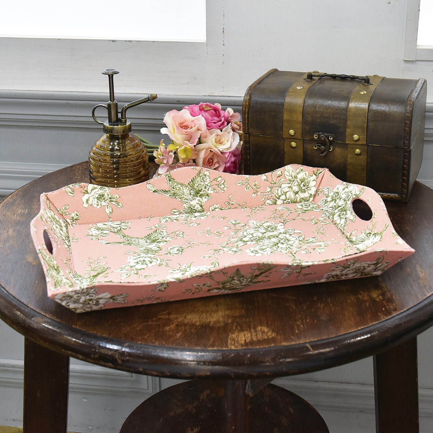 【カルトナージュキット】 ティートレイ 厚紙パーツキット CTN64