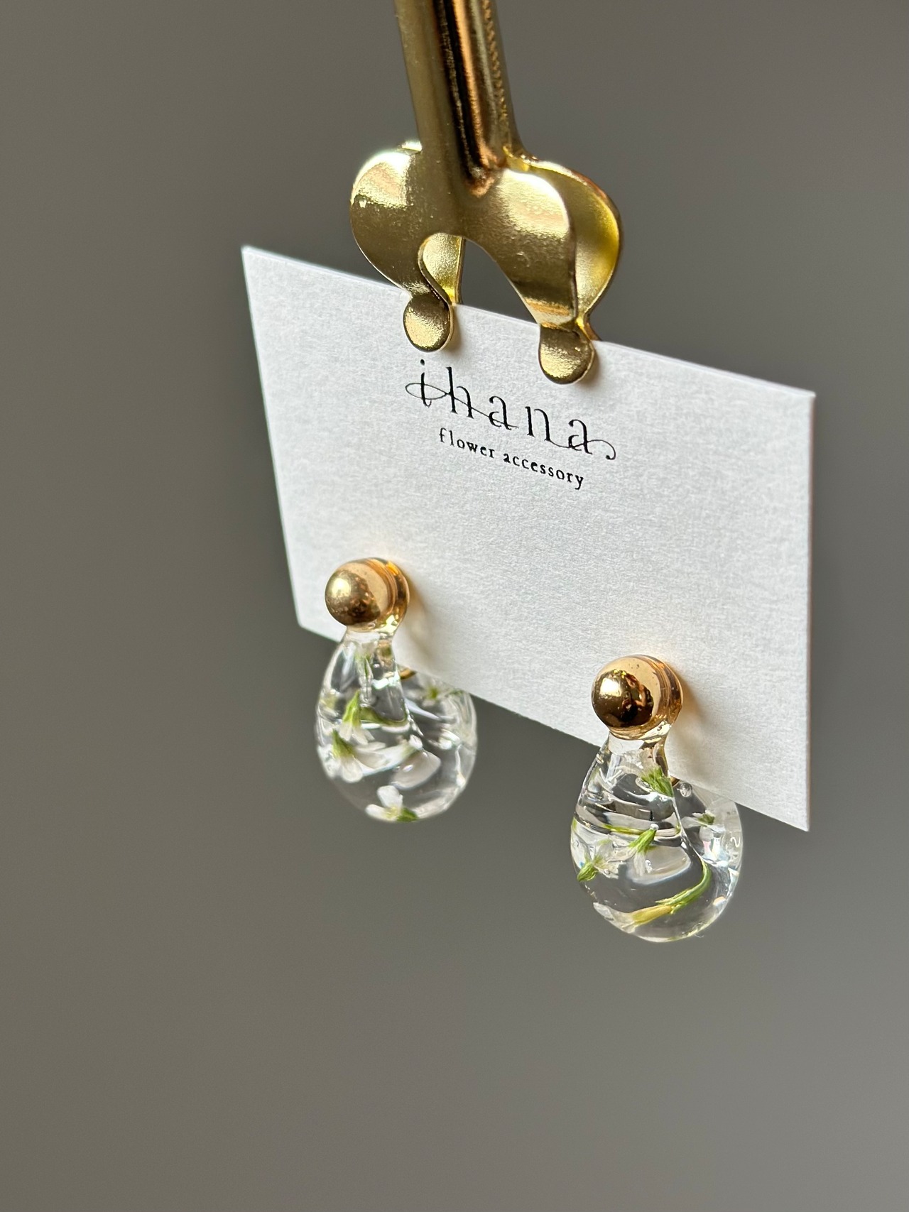 creeping baby's breath drop earring 【数量限定】