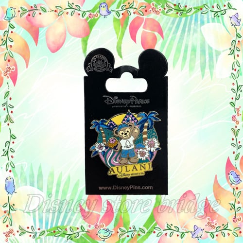 ダッフィー ピンバッジ ハワイ 限定 アウラニ ディズニー 公式 日本未発売 外国製 アロハ ロコ レア 入手困難 希少品 ダッフィー&フレンズ グッズ