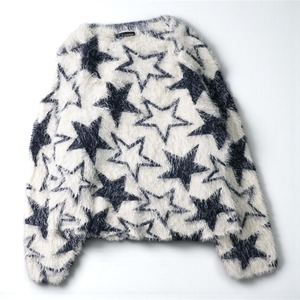 Vintage cut off star shaggy knit