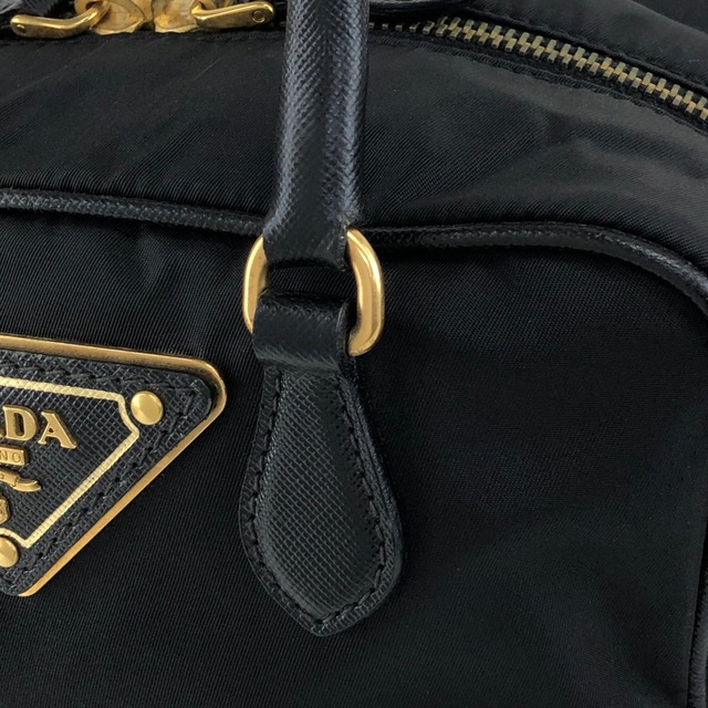 PRADA プラダ ショルダーバッグ ブラック サフィアーノ 2WAY ミニボストン vintage ヴィンテージ オールド 8z5ju7
