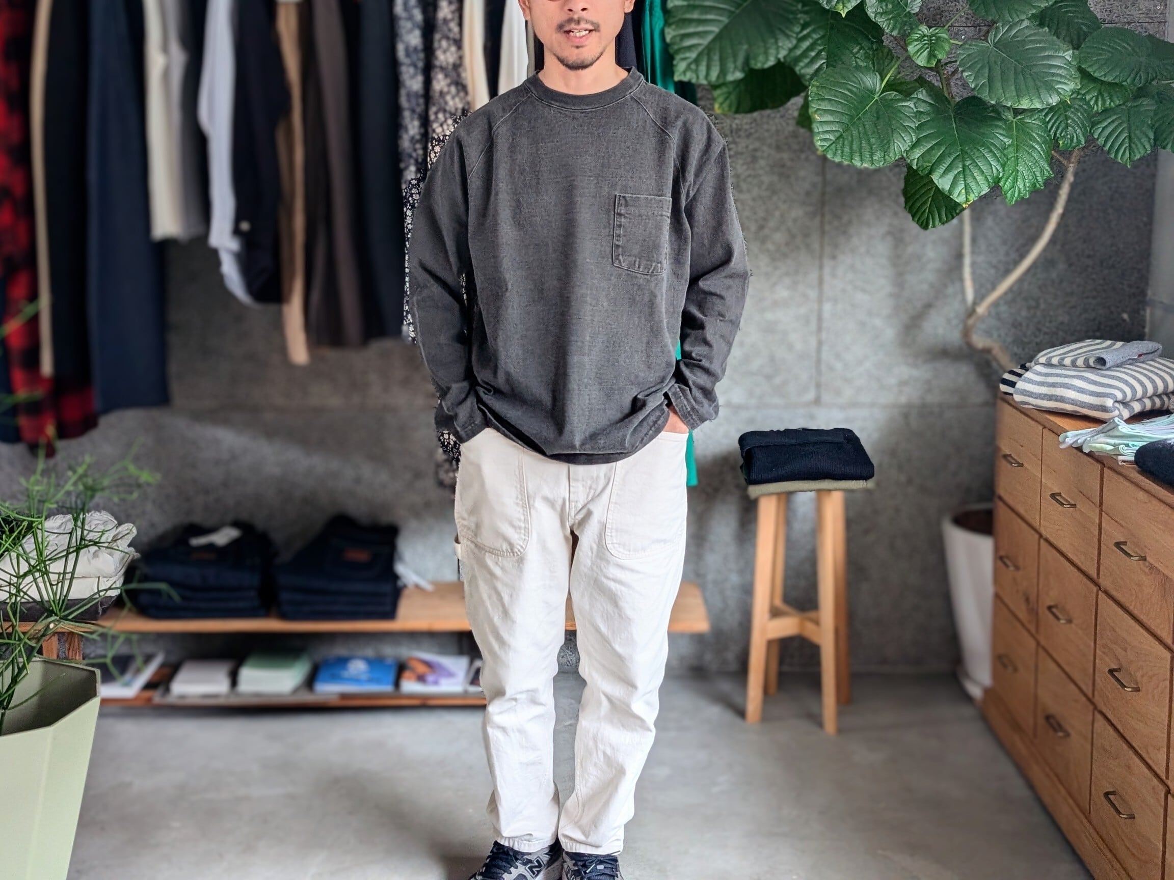 ヘビージャージー ロングスリーブ ラグランポケットTシャツ・9オンス