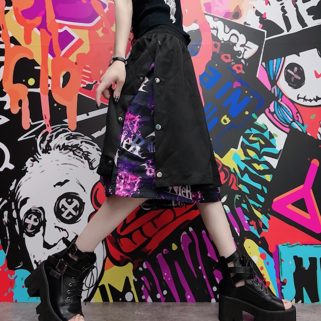 FAKE LAYERED HALF PANTS【HEART BEAT】