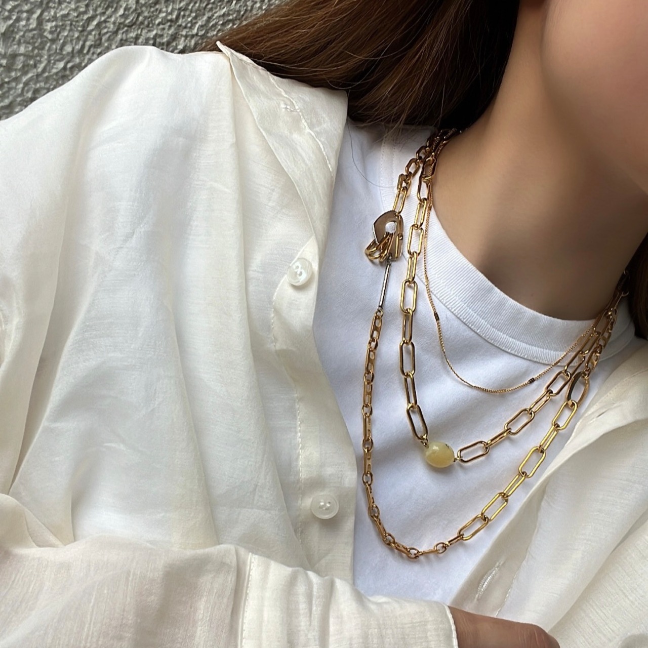 [3way] mixカラーネックレス　［GSN105］