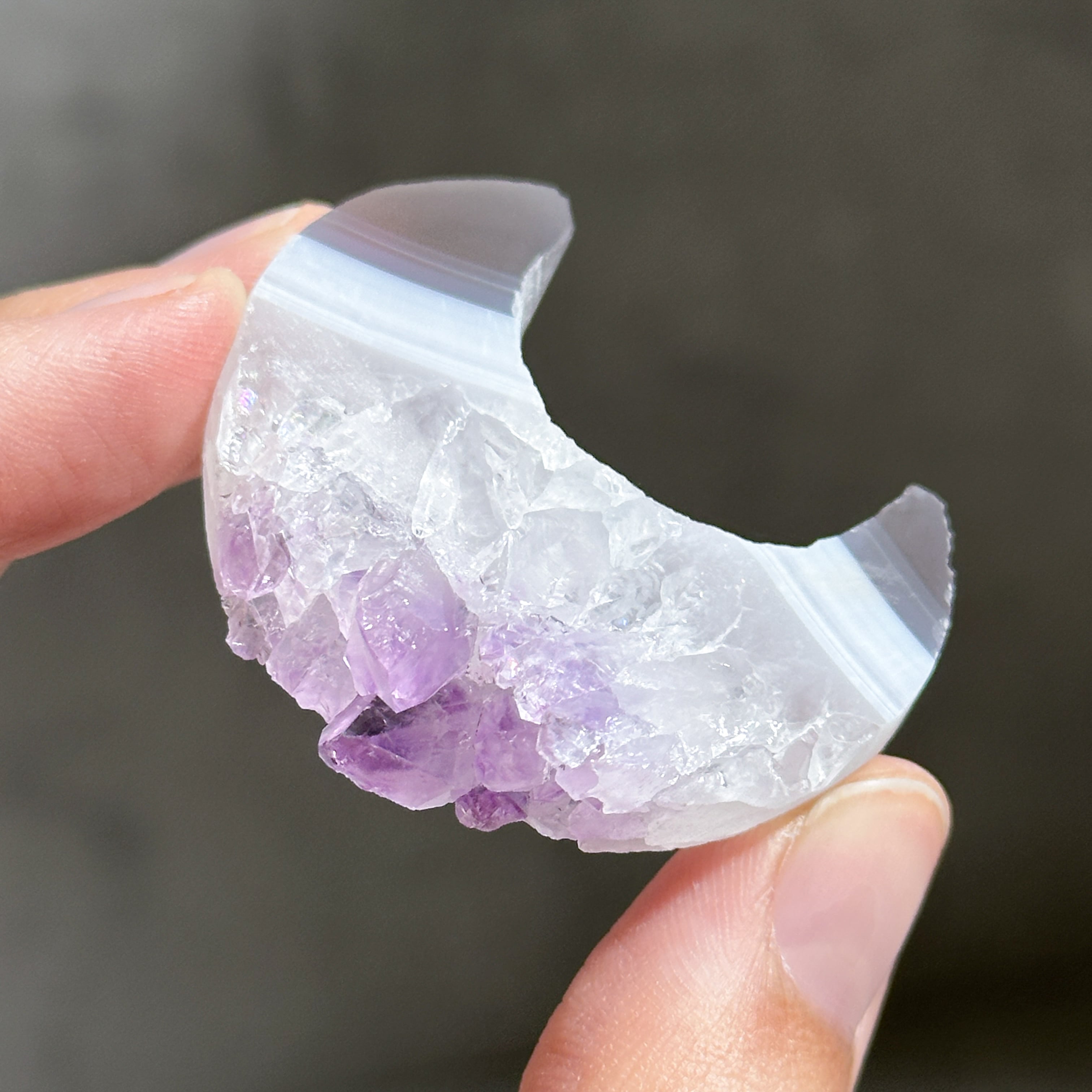 アゲート×アメジスト 月72◇ Agate × Amethyst ◇天然石・鉱物