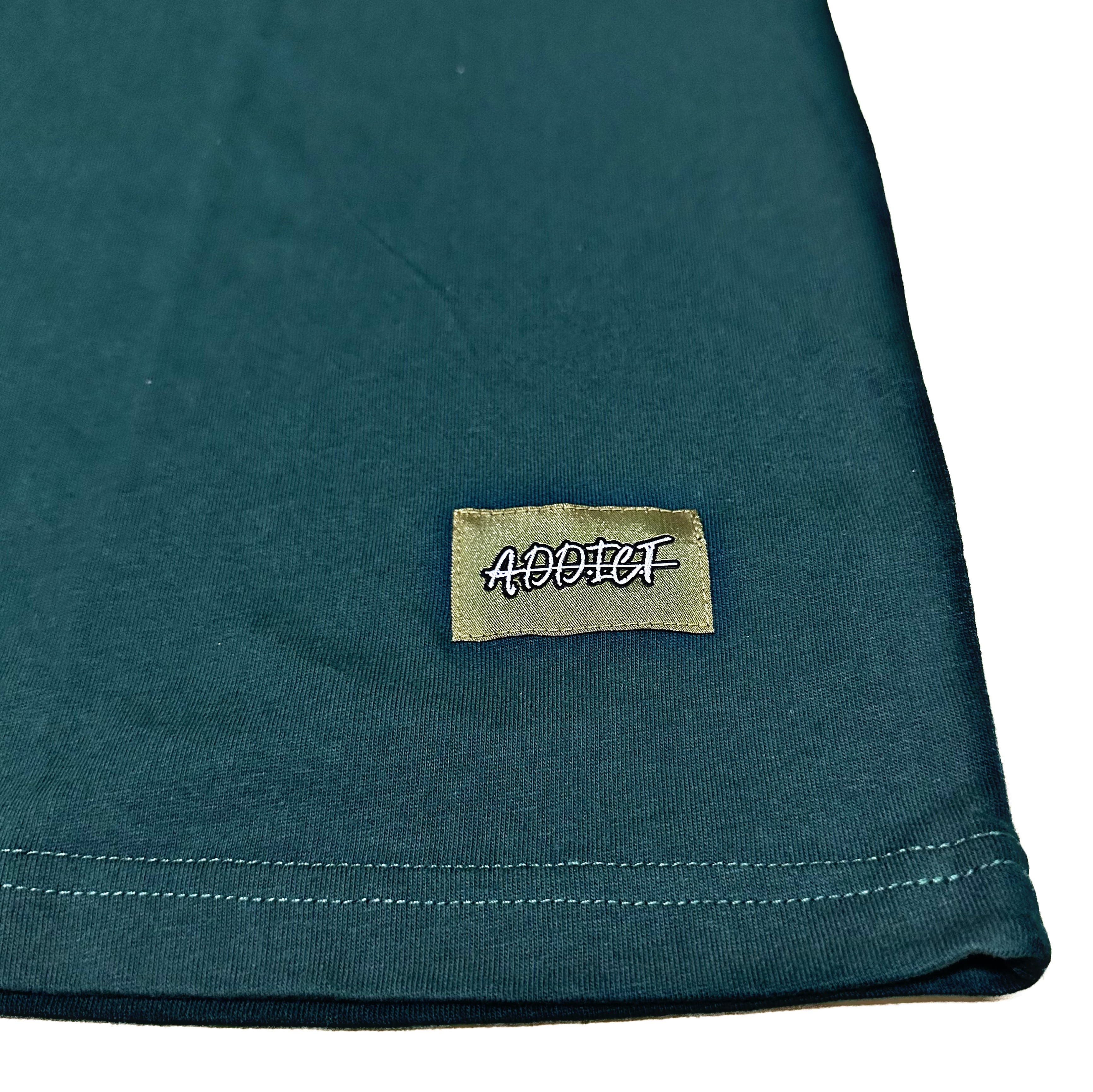 A.D.D.I.C.T Label Logo Loose Shirts カーキ