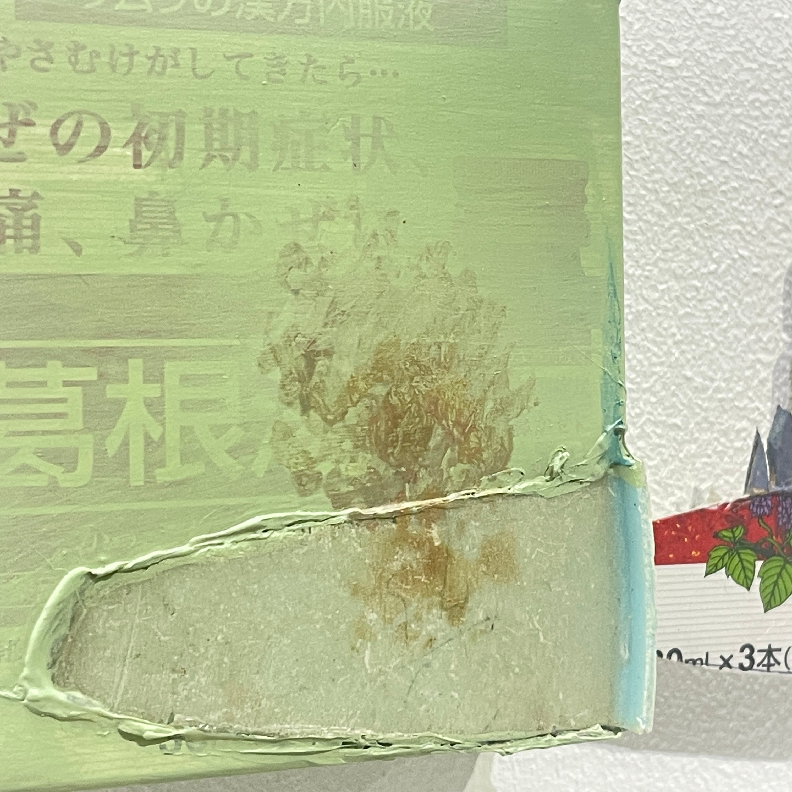 青野文昭｜《なおす・代用・合体・連鎖・地縛「薄緑欠片の補完と葛根湯の脱出」2025》