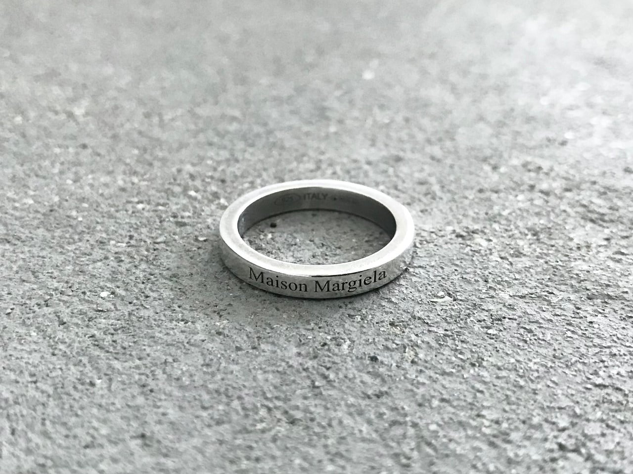 Maison Margiela logo ring silver 925 MADE IN ITALY | AFTER DARK Maison Margiela logo ring silver 925 MADE IN ITALY | AFTER DARK
