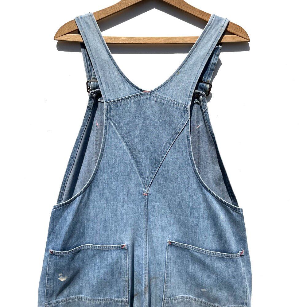 BIG MAC] Vintage Paint Denim Overalls 