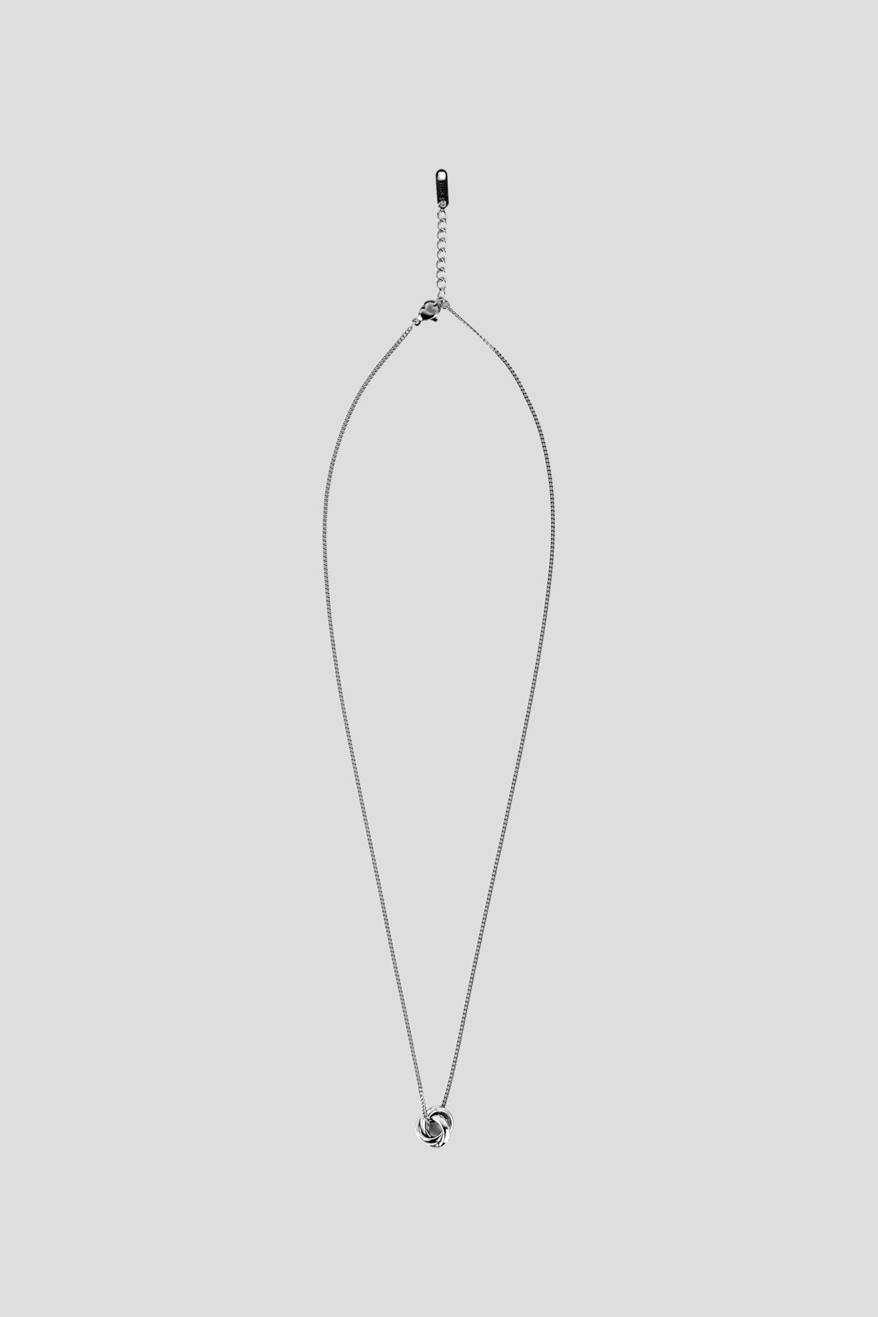 Catir Double Ring Necklace (Silver) - 2