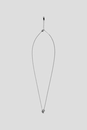 Catir Double Ring Necklace (Silver)
