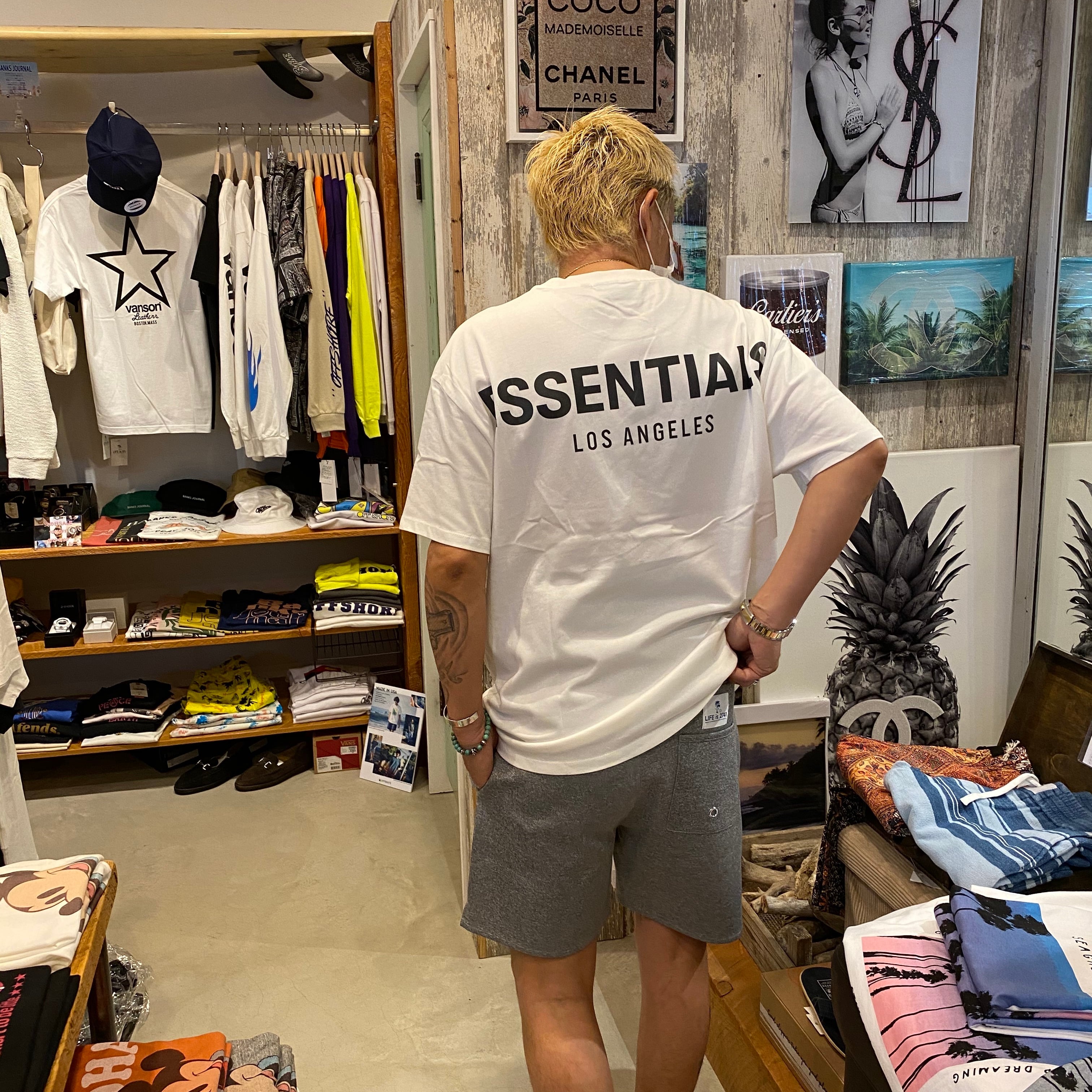 LA限定ESSENTIALSエッセンシャルズリフレクター半袖Tシャツ