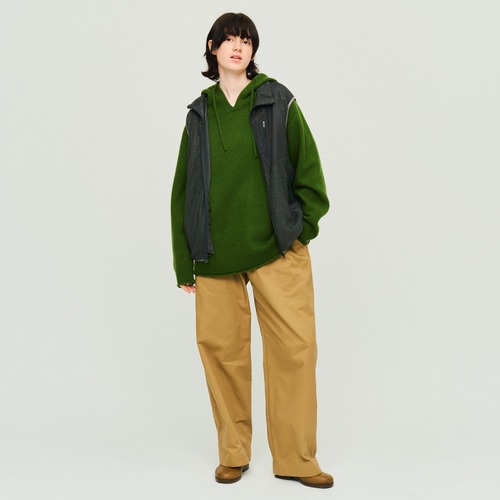 UNIVERSAL PRODUCTS. “ FELTED MERINO WOOL FOODIE KNIT ( Green )”