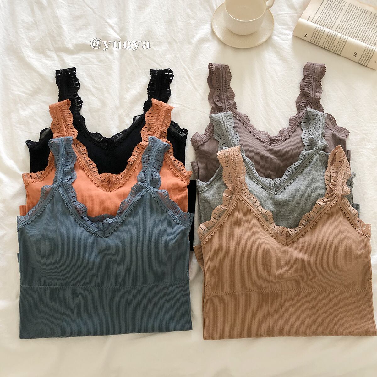 ソリッド カラーレースサイドオータムトップス 秋物 ソリッドカラー クレセントシティ15930255401