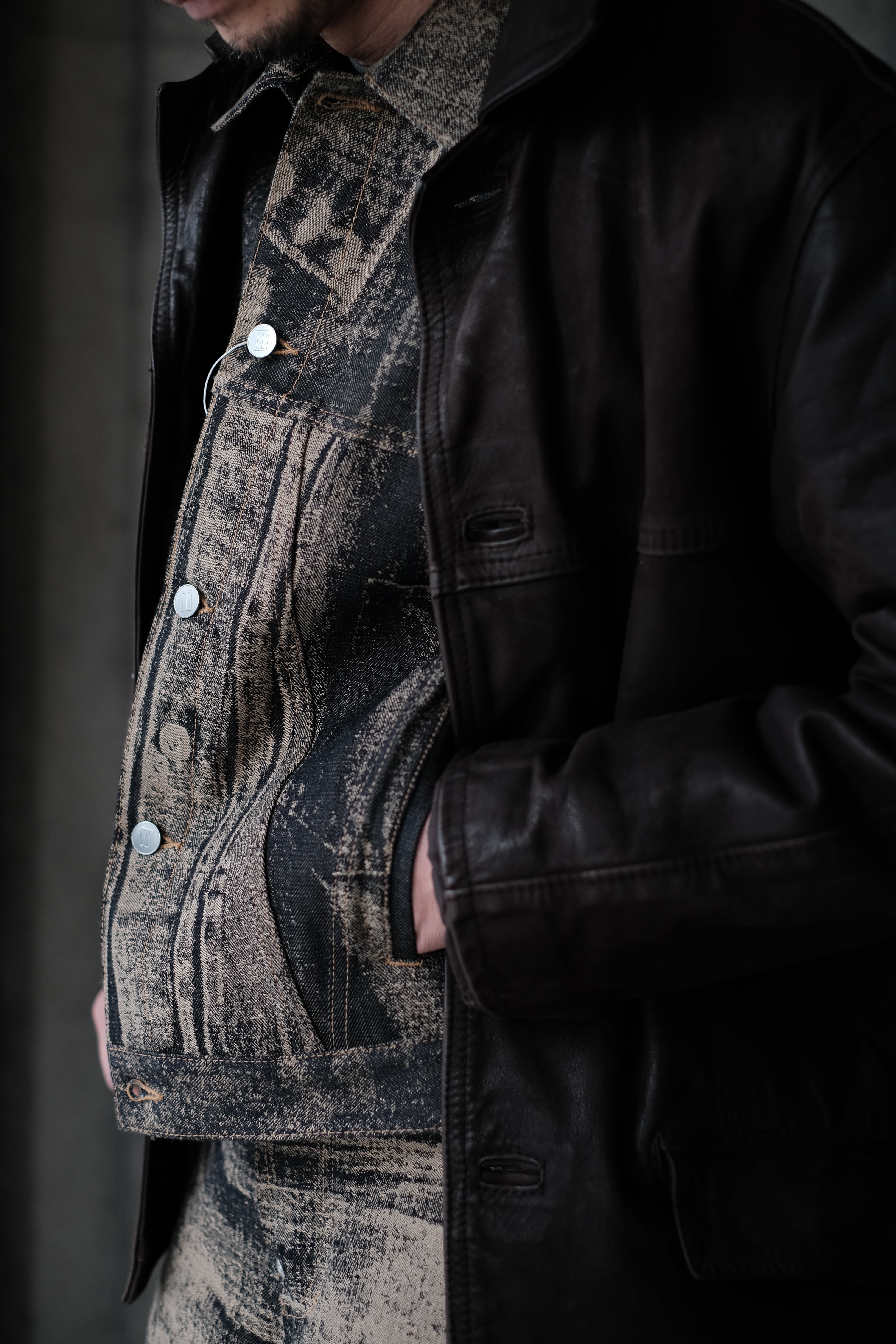 DAISUKE TANABE / x-ray jacuard denim jacket | LIVING