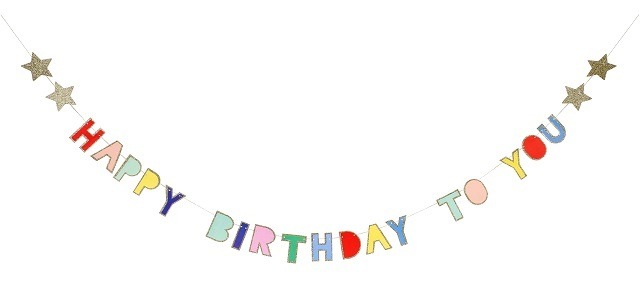 Meri Meri 45-1290　HAPPY BIRTHDAY  MINIGARLAND  ミニガーランド 　