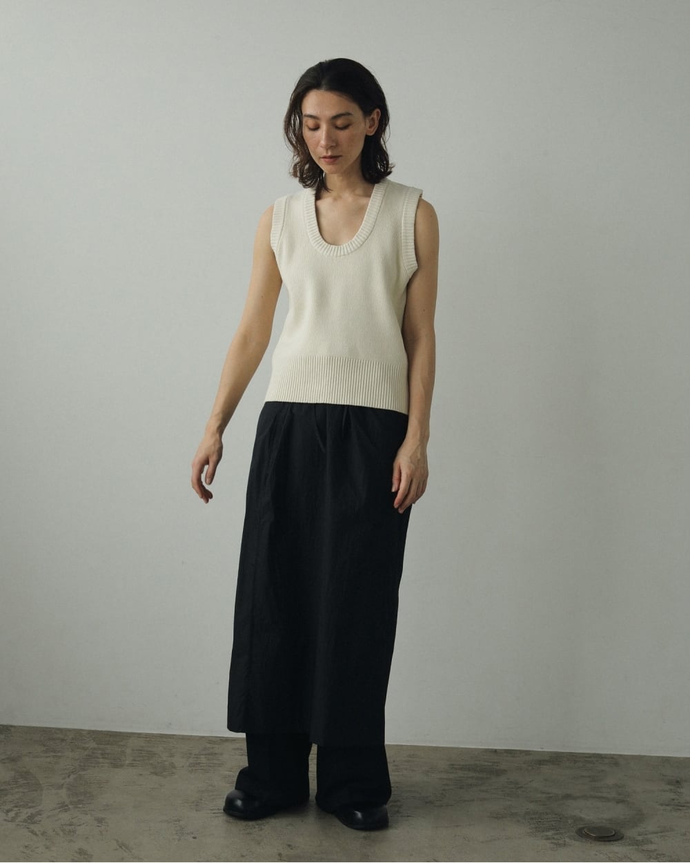Round Knit Vest ラウンドニットベスト　[anuke］ anuke 】Round Knit Vest | valance 福井｜レディース セレクト