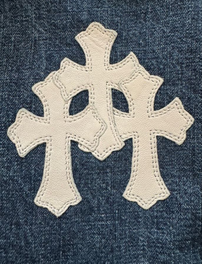 CHROME HEARTS クロムハーツ ハーフジップ デニム アノラックパーカー