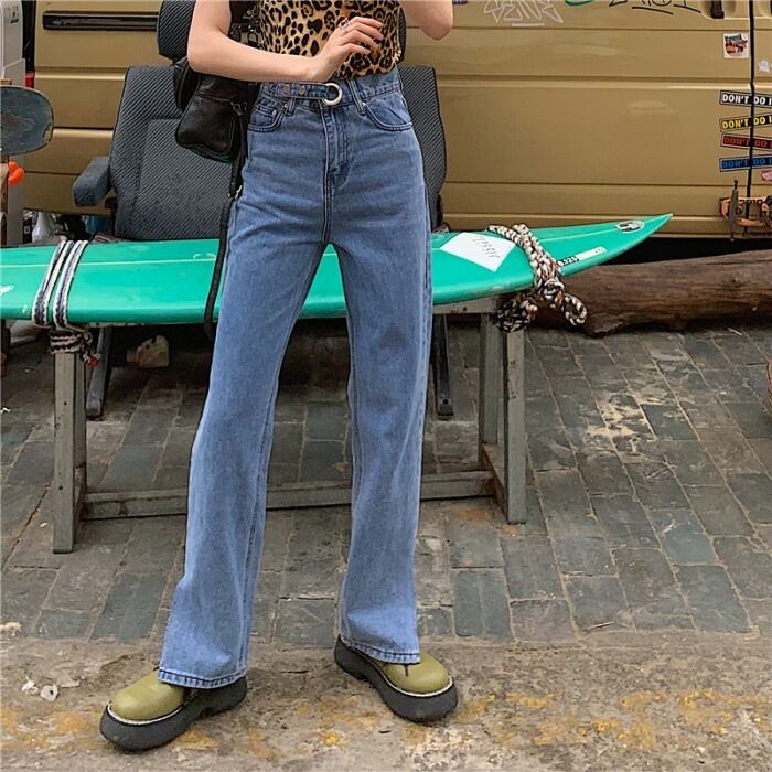 ジーンズ 薄手パンツ スプリングサマーハイウェストルーズ 春物 夏物 モンロー92311439291