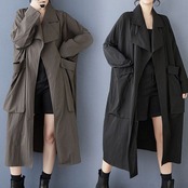 オーバーサイズ ロング トレンチ コート  00285
