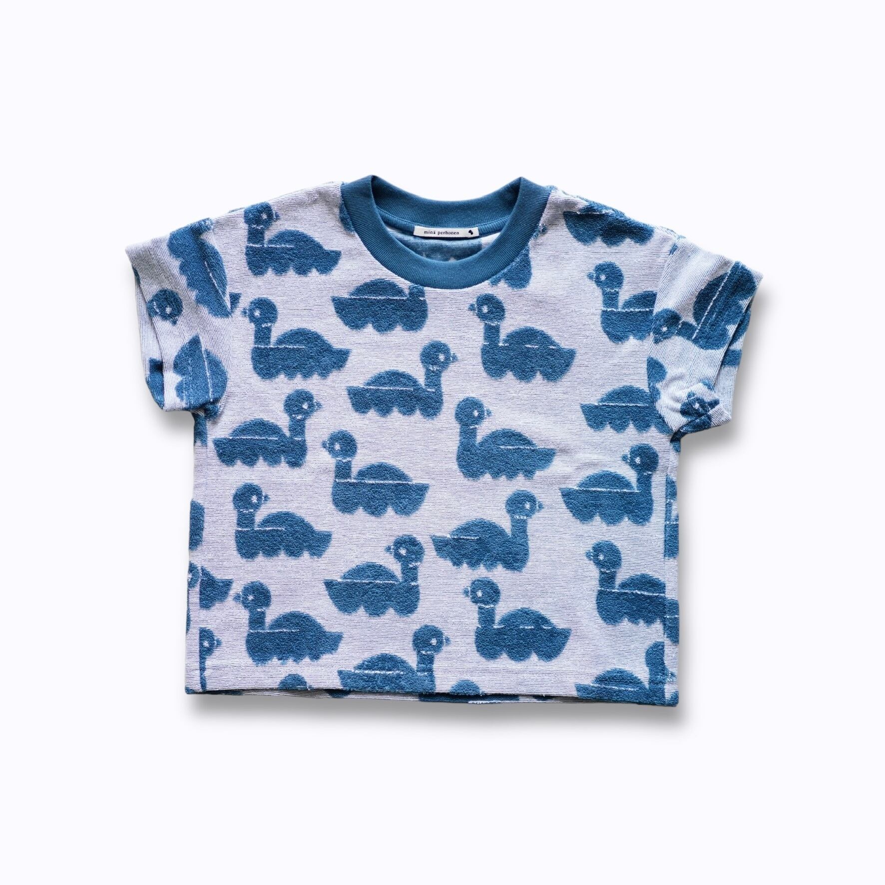 〈 mina perhonen 24SS 〉 sea birds / Tシャツ / ACS8372P / blue / 90?100