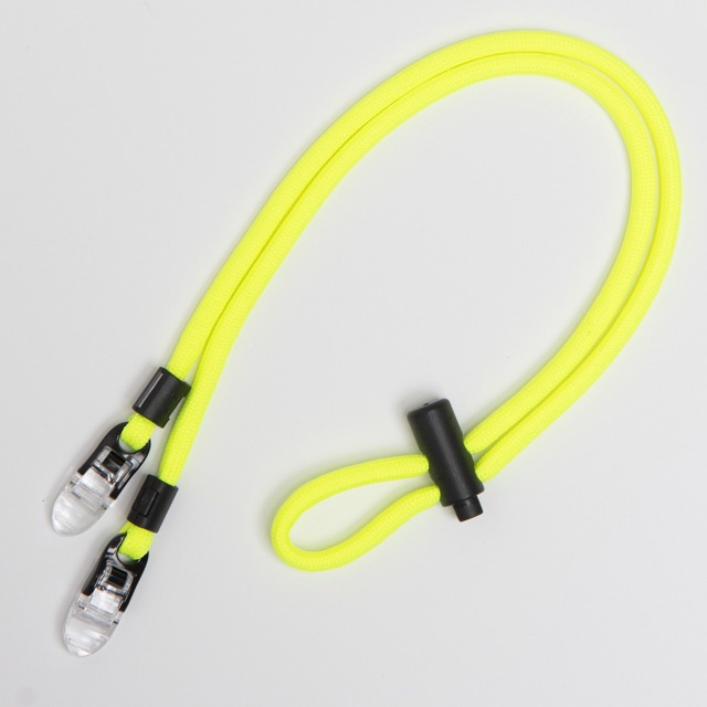 ROPE LACES SOLID/METAL TIP "NEON YELLOW/METAL SILVER"
