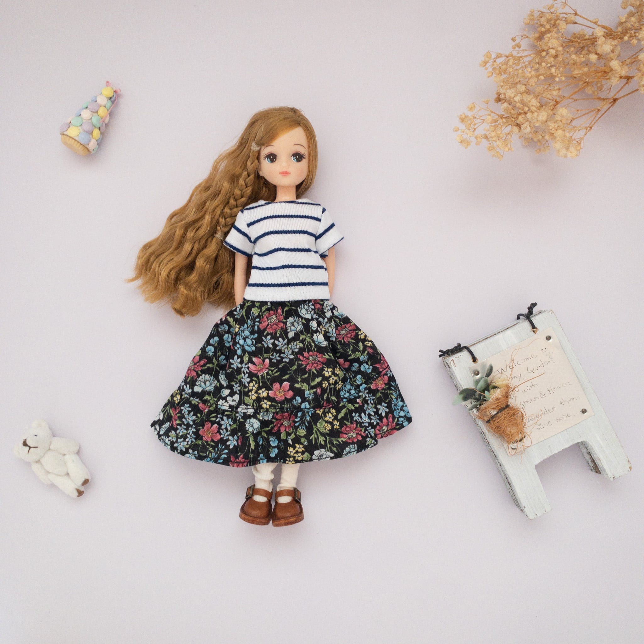 リカちゃん服  ボーダーワンピース2点セット② リカちゃん服 ボーダーワンピース2点セット①