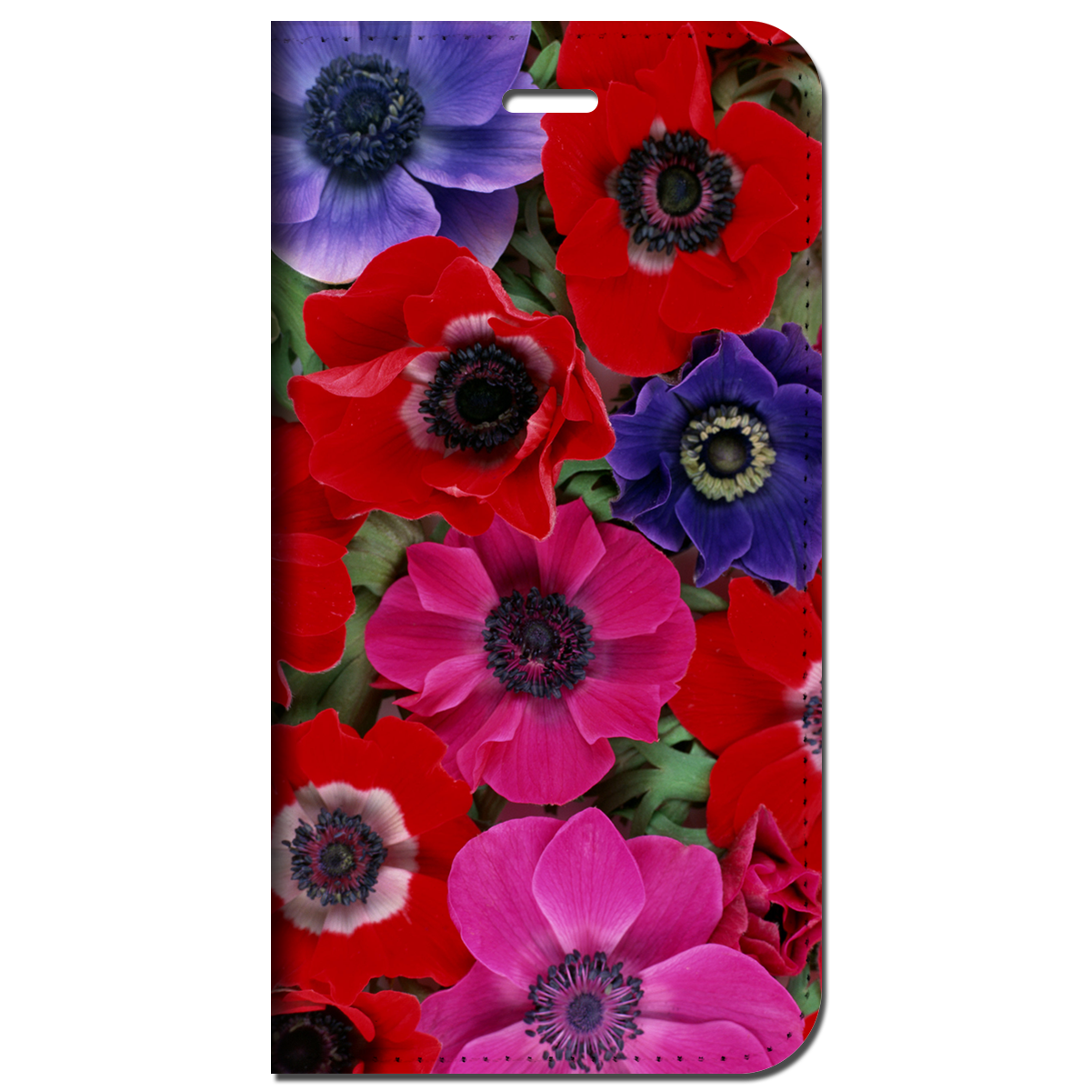 iPhone対応 スマホ 手帳型ケース アネモネ 花 フラワー キュート 【iPhone17 / iPhone16 / iPhone16e / iPhoneSE 他 iPhone各機種対応】 st51