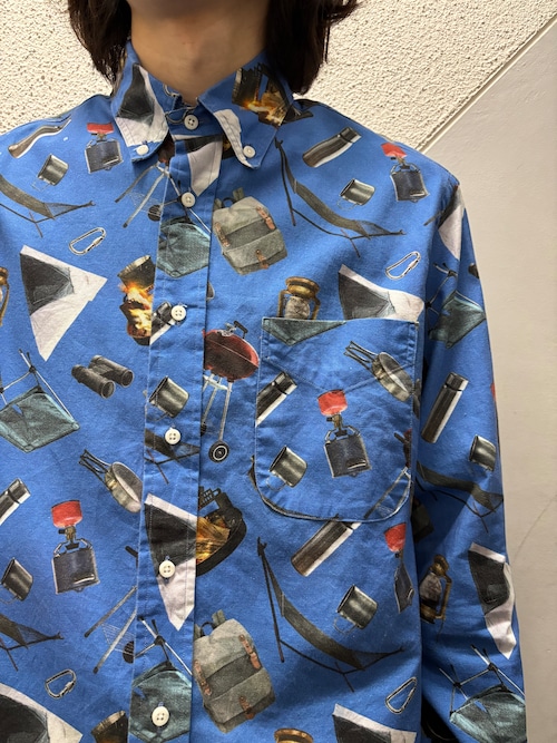 90's gitman brothers キャンプグッズ柄シャツ
