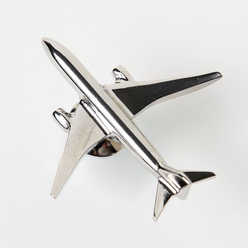 ステンレス製 飛行機 高級ピンバッジ（小）航空機 アクセサリー | ysecshop