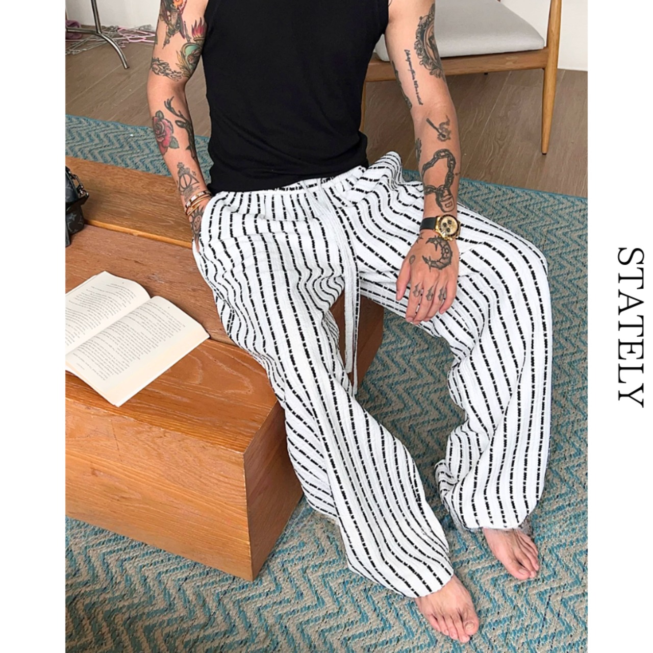 Stripe Relaxパンツ_B174・画像4