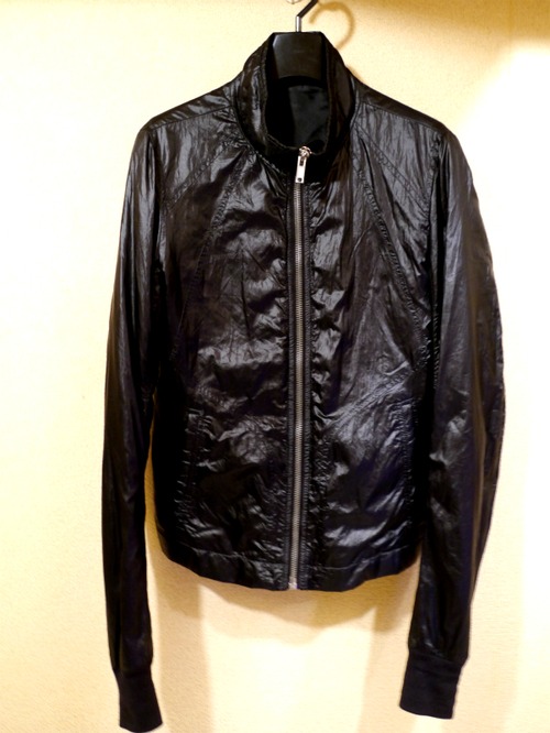 レアモデル◆RickOwens リックオウエンス インターシャ ナイロンボンバー ジャケット ブルゾン S 黒◆