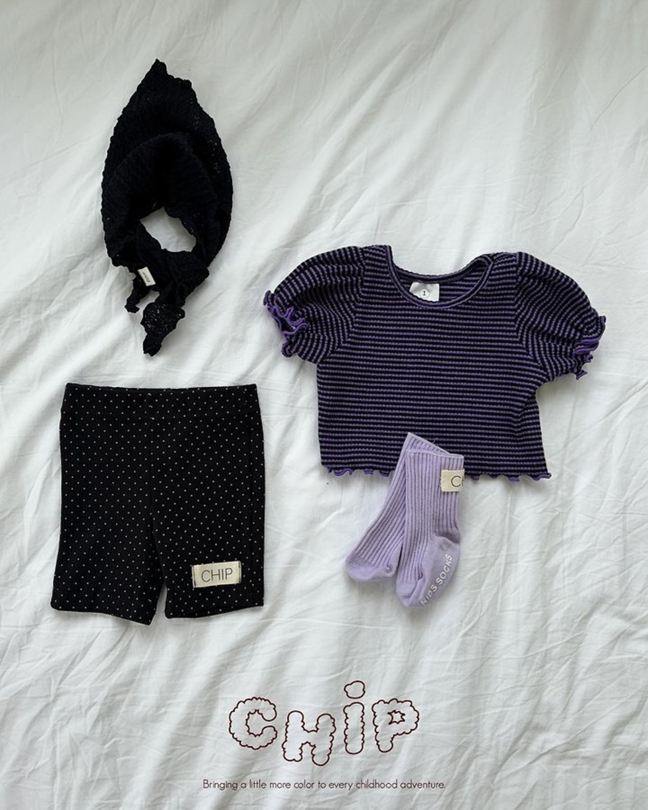 韓国子供服 / CHIP / 26Autumn / サワーチュウパフTシャツ / 秋服 *1~4*