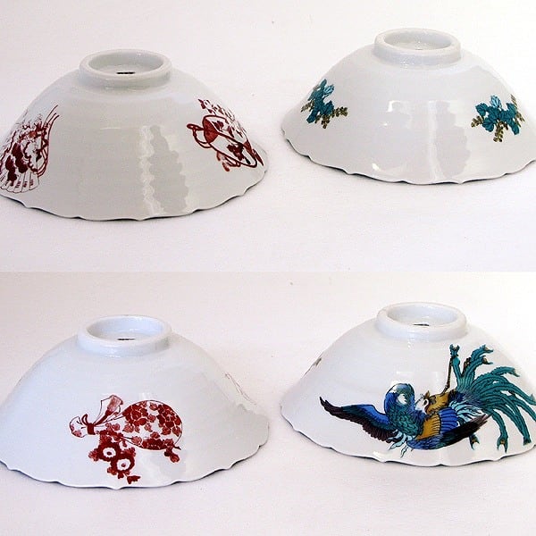 九谷焼暁堂ペア中鉢・No.130524-08・梱包サイズ60 | リサイクル