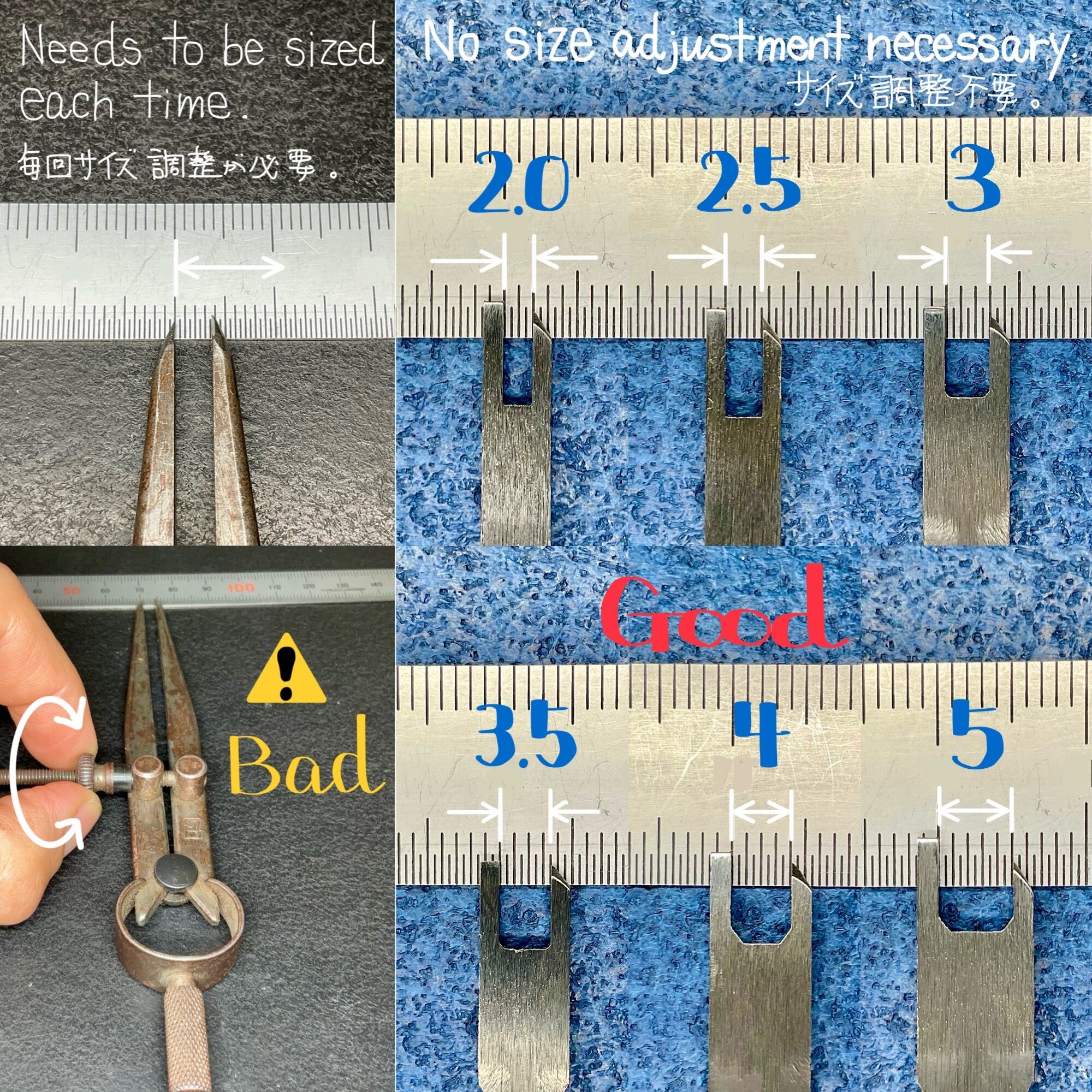 手縫い用ディバイダー(2.0mm)【特注工具販売】 | okafactory 岡製作所