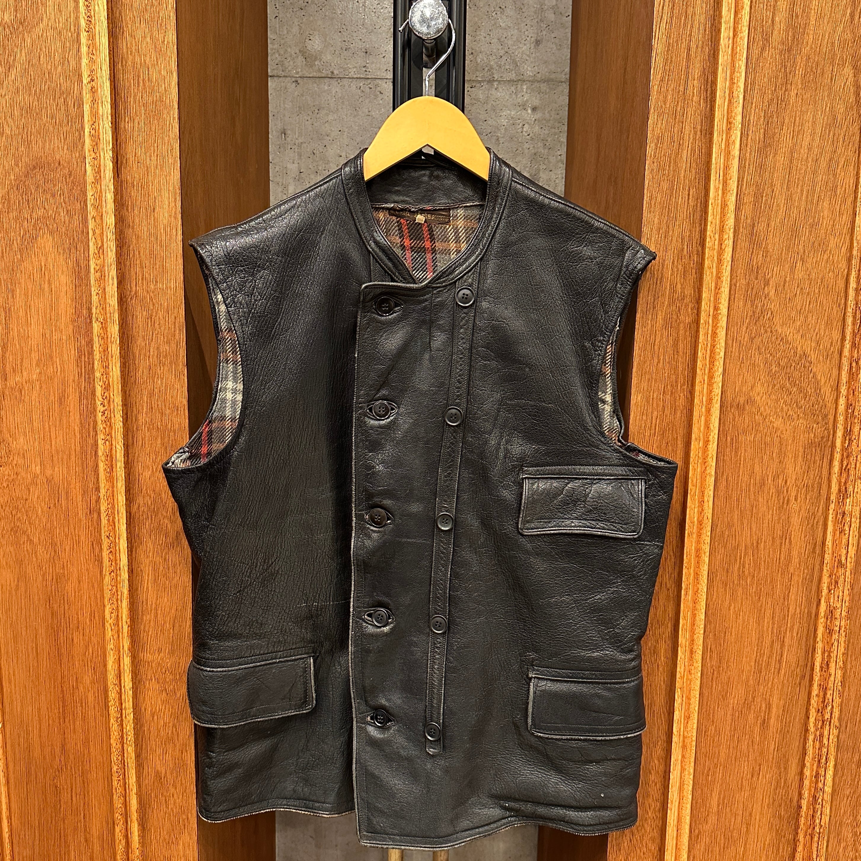 EUROPE VINTAGE LEATHER VEST SWEDISH TYPE 50 ⑧ | safarionline