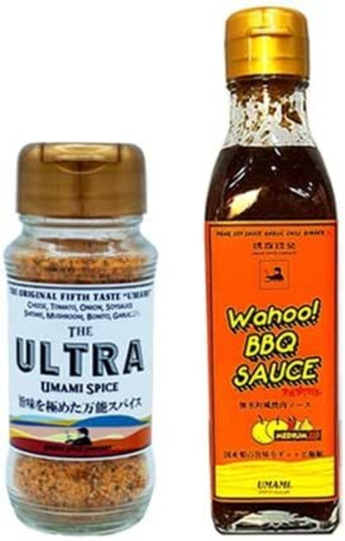 アウトドア キャンプ 旨味 調味料 BBQ スパイス ソース/THE ULTRA UMAMI SPICE 100g + Wahoo! BBQ SAUCE 200ml 計2本セット