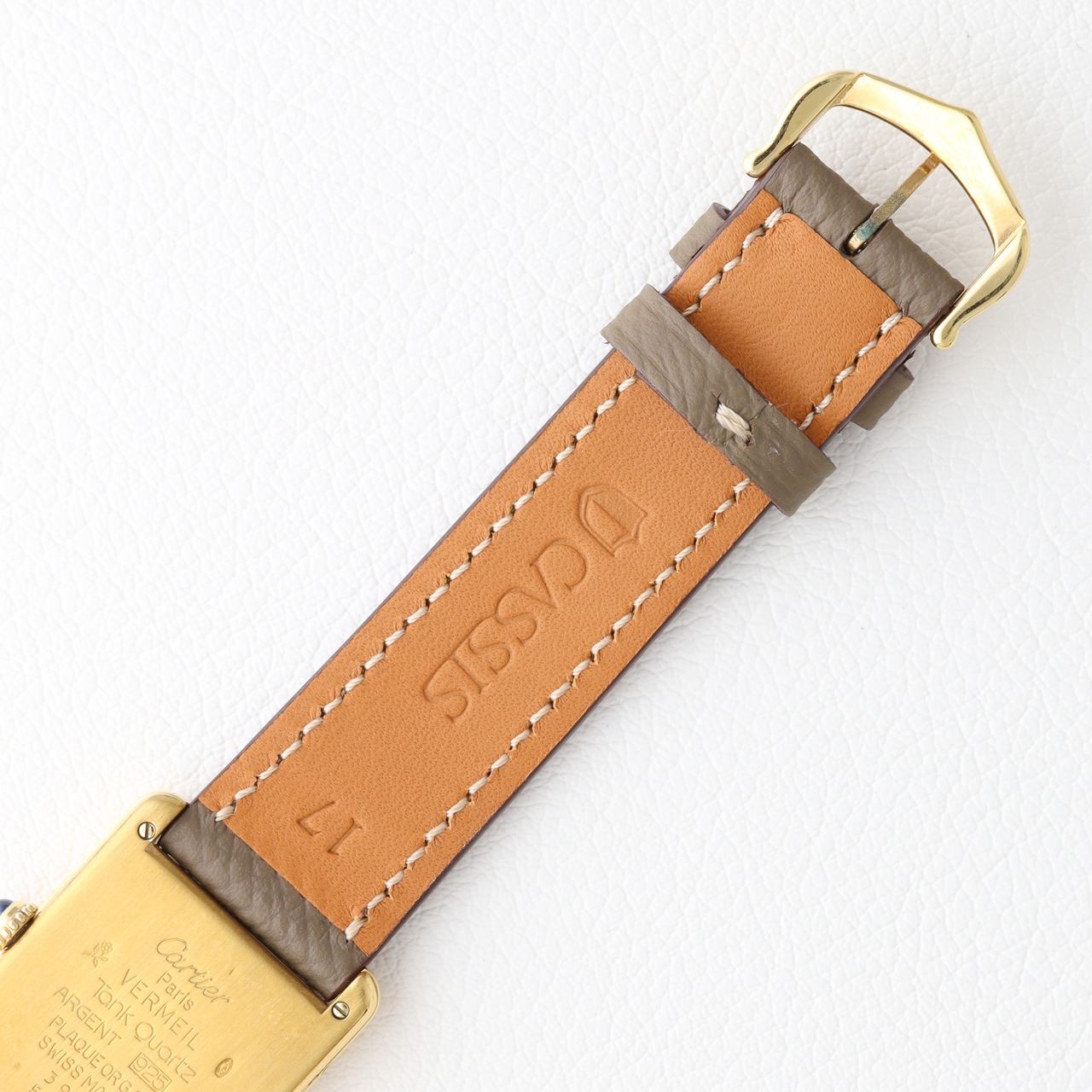 カルティエ マストタンク LM フロントトリニティ文字盤 ゴールド