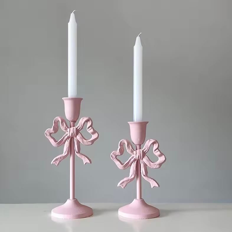 やさしい灯り｜ホワイトリボンキャンドルホルダー | moncoffret