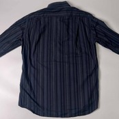 LANVIN COLLECTION ランバン ストライプ 長袖シャツ M/ダークグレー系 メンズ
