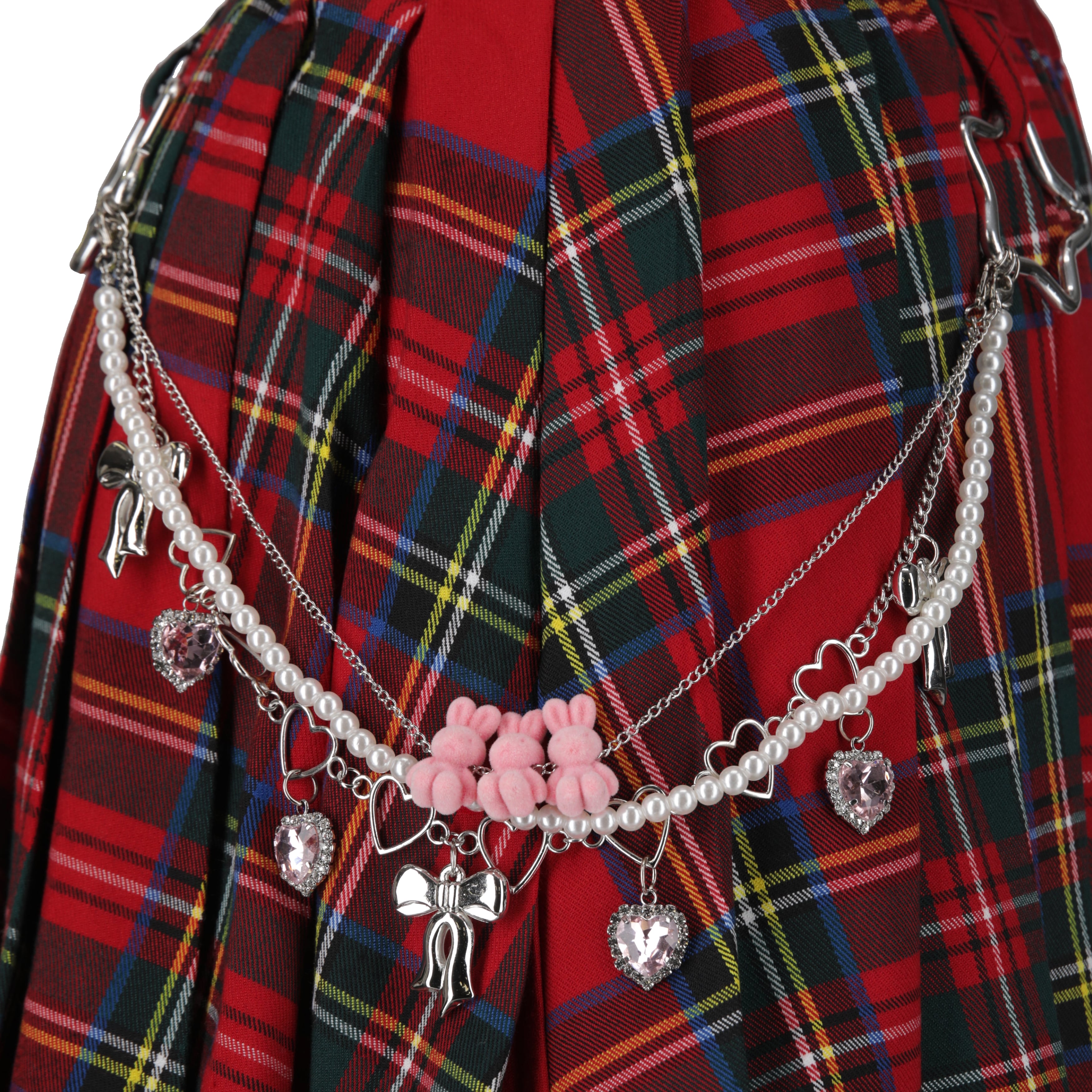 プリーツミニショートパンツ　RED