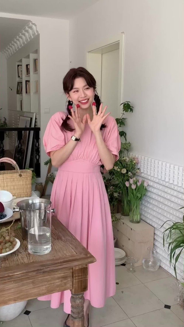 気質 韓国系 ラウンドネック ロングスカート ロングワンピース 全3色