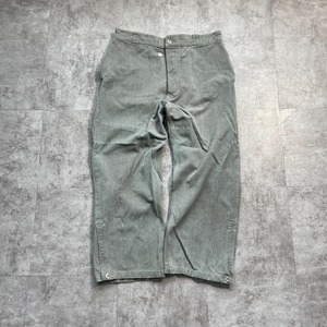 50s 極太 スイス軍 実物 前期 デニム ワークパンツ w34