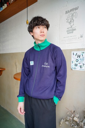 【1980s】"EGi, Made in Italy" 100% Acryl Zip-up Sports JKI / 6-350