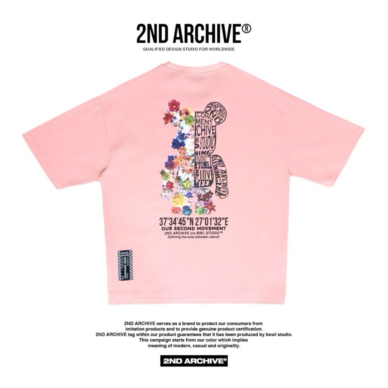 2ND013 2NDARCHIVE Tシャツ 韓国ファッション オーバーサイズ ユニセックス