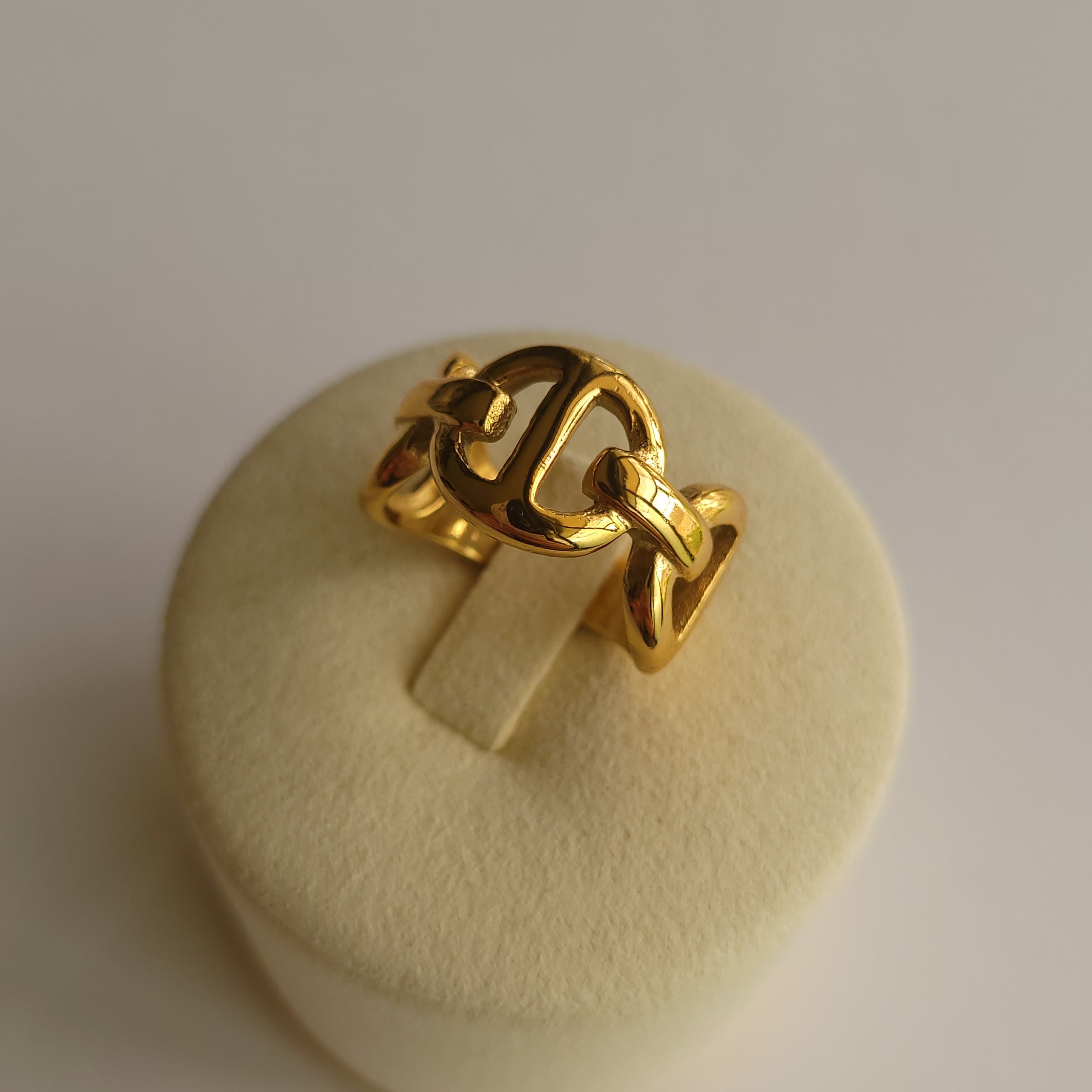 013 Gilded Link Ring｜アンカーチェーン デザイン ゴールド