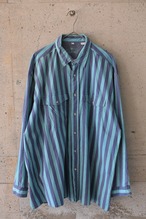 Blue shirt with thick stripes